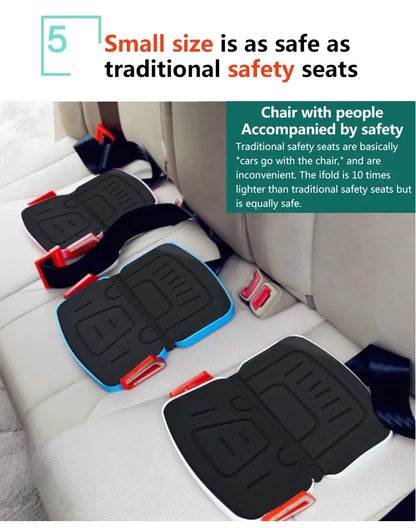 Mifold Portable Baby Car Seat Safety Cushion Travel Pocket Foldable Child Car Safety Seats Harness The Grab and Go Booster