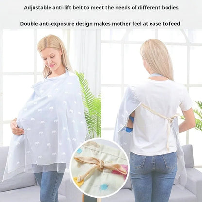 New Mother Nursing Cover Privacy Apron Cloth Cotton Muslin Blanket For Newborn Baby Outdoor Adjustable Breastfeeding Covers Cape