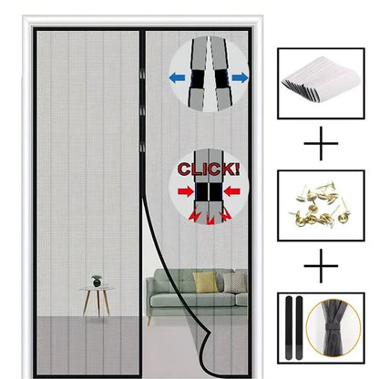 Magnetic Screen Door Fits Door Curtain Anti Mosquito Insect Fly Bug Automatic Closing Household Ventilation Door Curtain