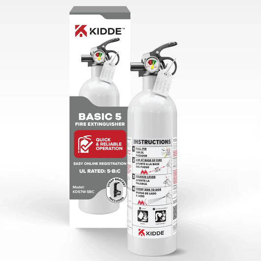 Commercial-Grade Fire Extinguisher for Office, Parking Garages, Single Use 5BC,All-metal construction,Fast and powerful