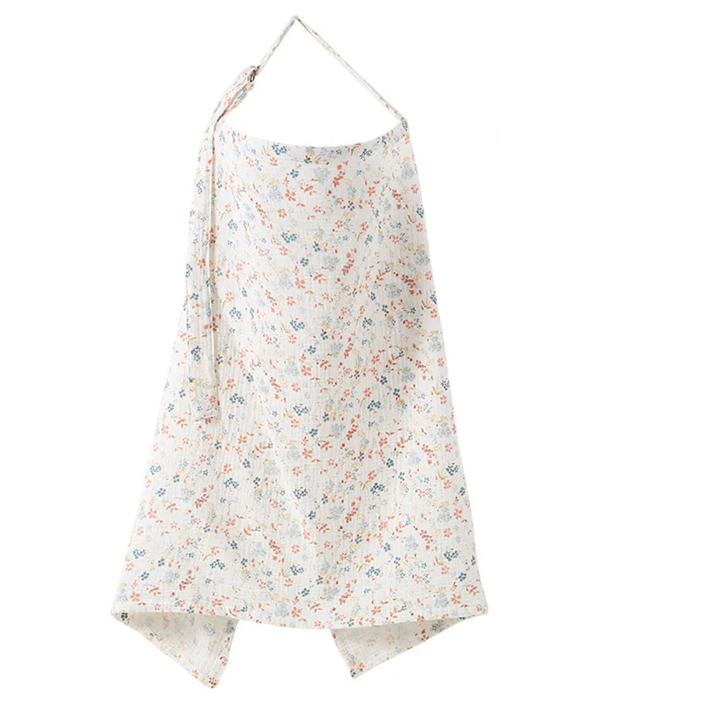 2025 Muslin Nursing Covers for Breastfeeding, Privacy Breast Feeding Cover with Arch Neckline for Mom and Baby Nursing Apron
