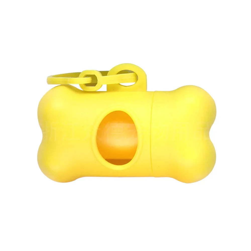 1pc Bone Shaped Bag Dispenser Disposable Pet Dog Waste Bag Holder Plastic Garbage Bag Case Carrier Disposal Poop Bag Dispenser