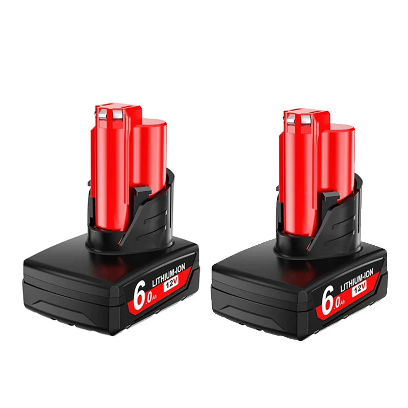 Battery Replacement for Milwaukee M12: 12v Batteries 4.0 ah Lithium Compatible with Milwaukee 12 Volt Cordless Power Tools 4 Pack 48-11-2411 48-11-2440 48-11-2420 48-11-2401 48-11-2425