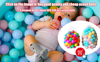 Playpens for Baby with Pull Rings Indoor Baby Playground Kids Balls Pool  Activity Fence Baby Games Park Child Safety Barrier