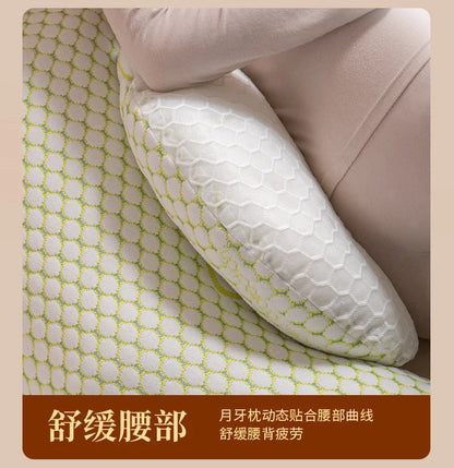 U-Shaped Pregnancy Pillow for Side Sleeping Maternity Body Pillow with Back & Belly Support Cooling Summer Sleep Comfort