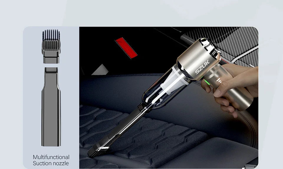 SZUK C012MAX 985000PA Car Vacuum Cleaner Portable Handheld Mini Vacuum Cleaner Cordless Powerful Car Cleaner Home Appliance