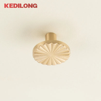 Cabinet Handles Brushed Brass Kitchen Knobs European style minimalist solid brass cabinet DIY pull handle classical luxury drawer gold knob cabinet door long handle