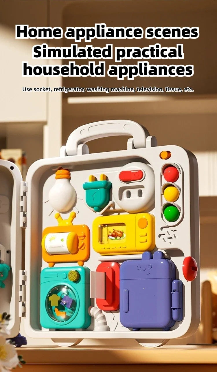 63 in 1 Baby Sensory Busy Board Montessori Toy Music Light Switch Multi functional Baby Sensory Early Education Learning Tool