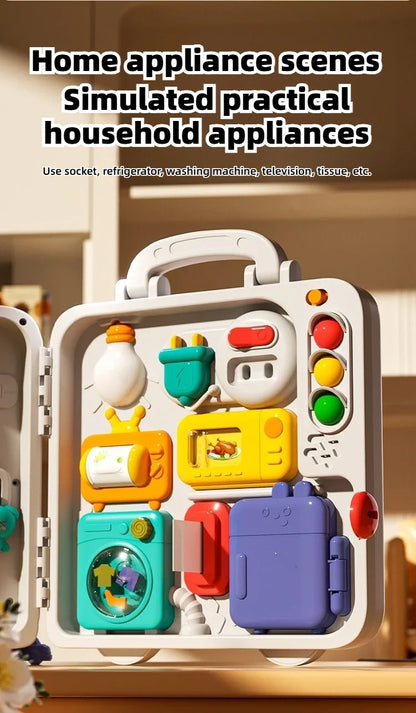 63 in 1 Baby Sensory Busy Board Montessori Toy Music Light Switch Multi functional Baby Sensory Early Education Learning Tool