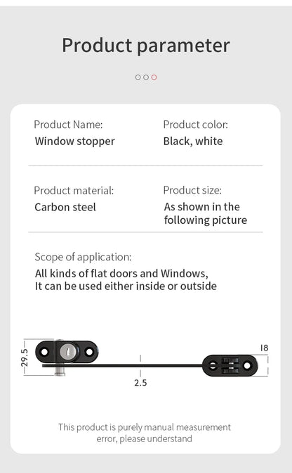 Child Safety lock Window Restrictor Adjustable Windowlock Stopper Falling Prevention Lock Limiter Care for Baby Child Protection