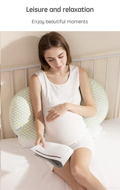 Pregnancy Pillow - Full Body Maternity Support for Back & HIPS, Soft Sleeping Pillow with Removable Cover, Comfort for Side Sleepers and Pregnancy
