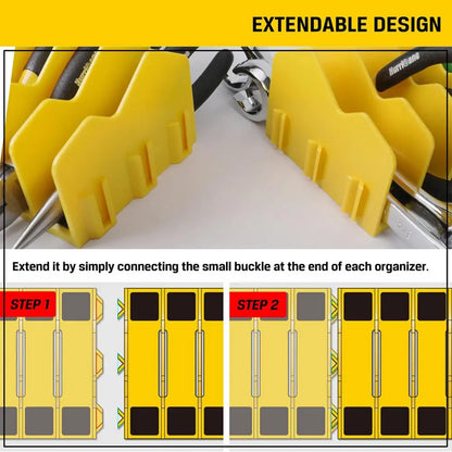 10PCS Modular Wrench Organizer Wrench Holder - Wrench Tool Organizers for Tool Drawer Storage, Wrench Storage Set with Metric & SAE Label, Wrench Rack Tool Gift for Professional Mechanics Men