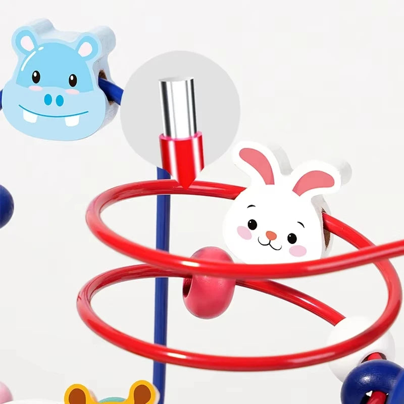 Montessori Baby Toys Wooden Roller Coaster Bead Maze Toddler Early Learning Educational Puzzle Math Toy for Children 1 2 3 Years