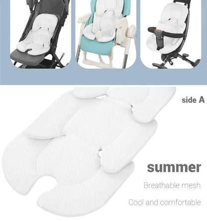 PANGDUBE Universal Stroller Seat Cushion Double Sided Baby Car Seat Pad High Chair Mat Waterproof Soft Stroller Accessories