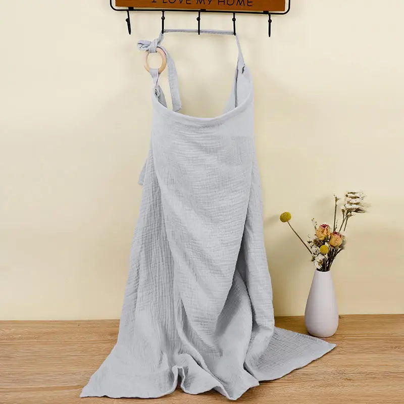 Baby Nursing Cover Breathable With Arched Neckline Women's Mum Apron Soft And Pure Cotton