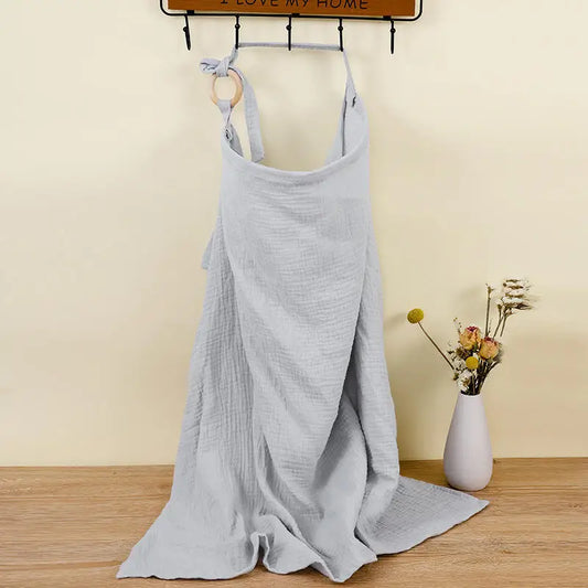 Baby Nursing Cover Breathable With Arched Neckline Women's Mum Apron Soft And Pure Cotton