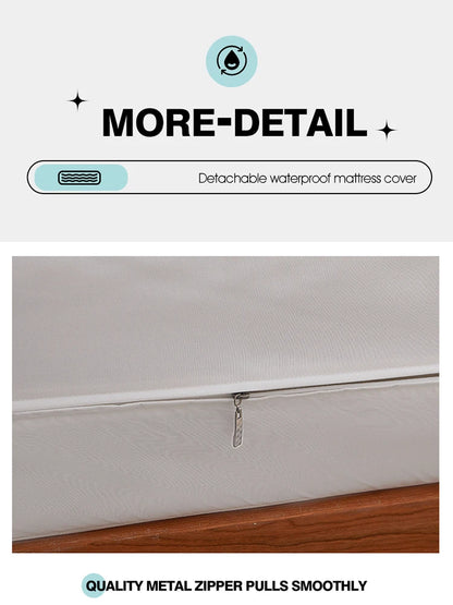 Waterproof Mattress Protector with Zipper Soft & Breathable & Noiseless Antibacterial, Anti-mite Mattress Cover , Queen/King