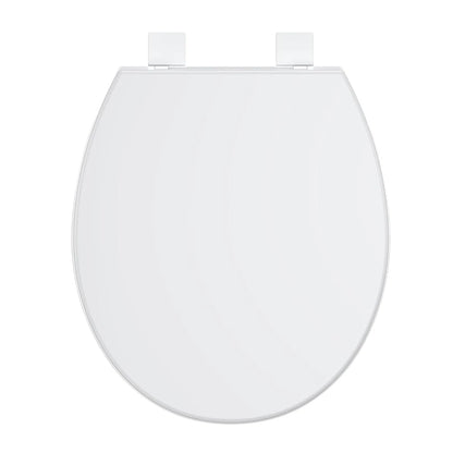 17"/19" Elongated Round White Toilet Seat, Slow Soft Close Magnets Down Lock Quick Release, Quick Top Mount Toilet Seat