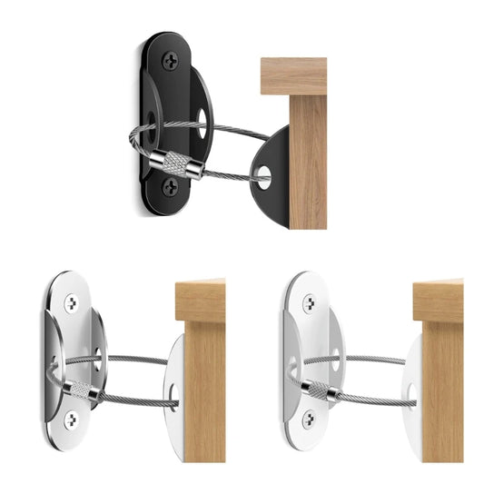 1Set Furniture Straps Baby Proofing Metal Anti Tip Furniture Anchors Kits Secure X90C