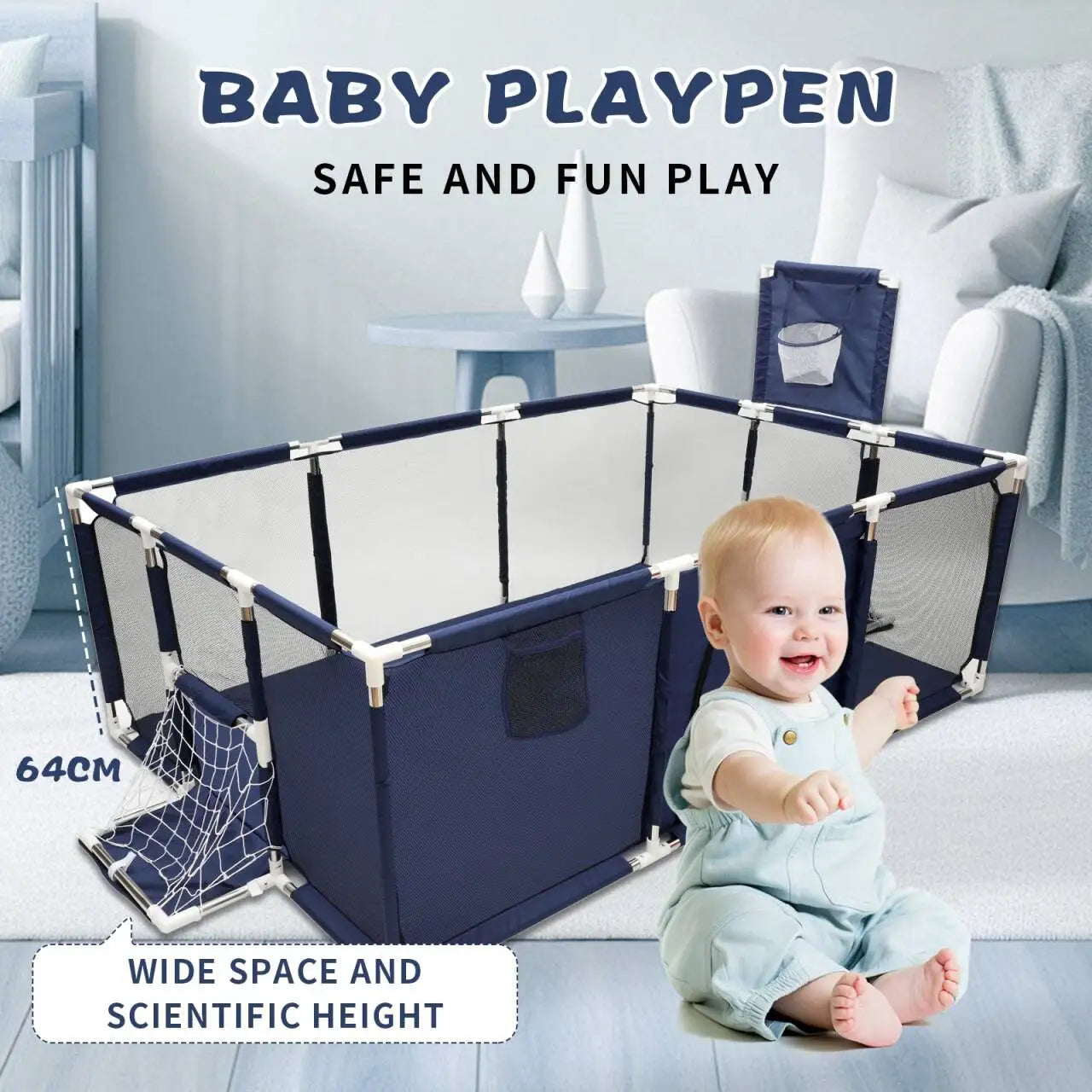 IMBABY Baby Playpens Indoor Baby corralitos Safety Barriers for Kids Baby Activity Gym Large Parks for Baby Groundbox Fence