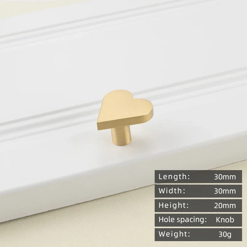 Cabinet Handles Brushed Brass Kitchen Knobs European style minimalist solid brass cabinet DIY pull handle classical luxury drawer gold knob cabinet door long handle