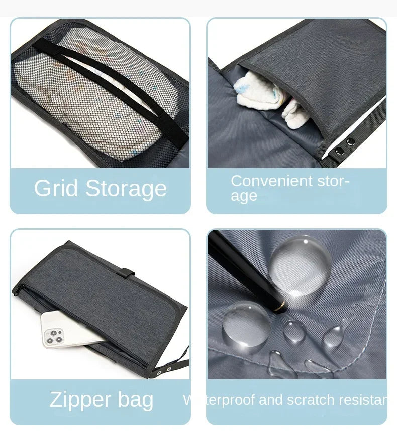 Portable Diaper Changing Pad Portable Baby Changing Pad with Pockets Waterproof Travel Diaper Changing Station Kit Baby Gift Hot