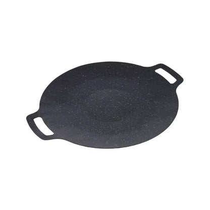 38cm Korean Round Grill Pan Barbecue Pan Pork Belly Non-stick Cooker Maifan Stone Induction Cooker Gas Barbecue Tray Roast Plate