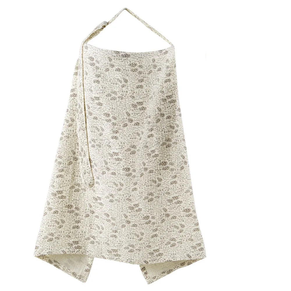 2025 Muslin Nursing Covers for Breastfeeding, Privacy Breast Feeding Cover with Arch Neckline for Mom and Baby Nursing Apron