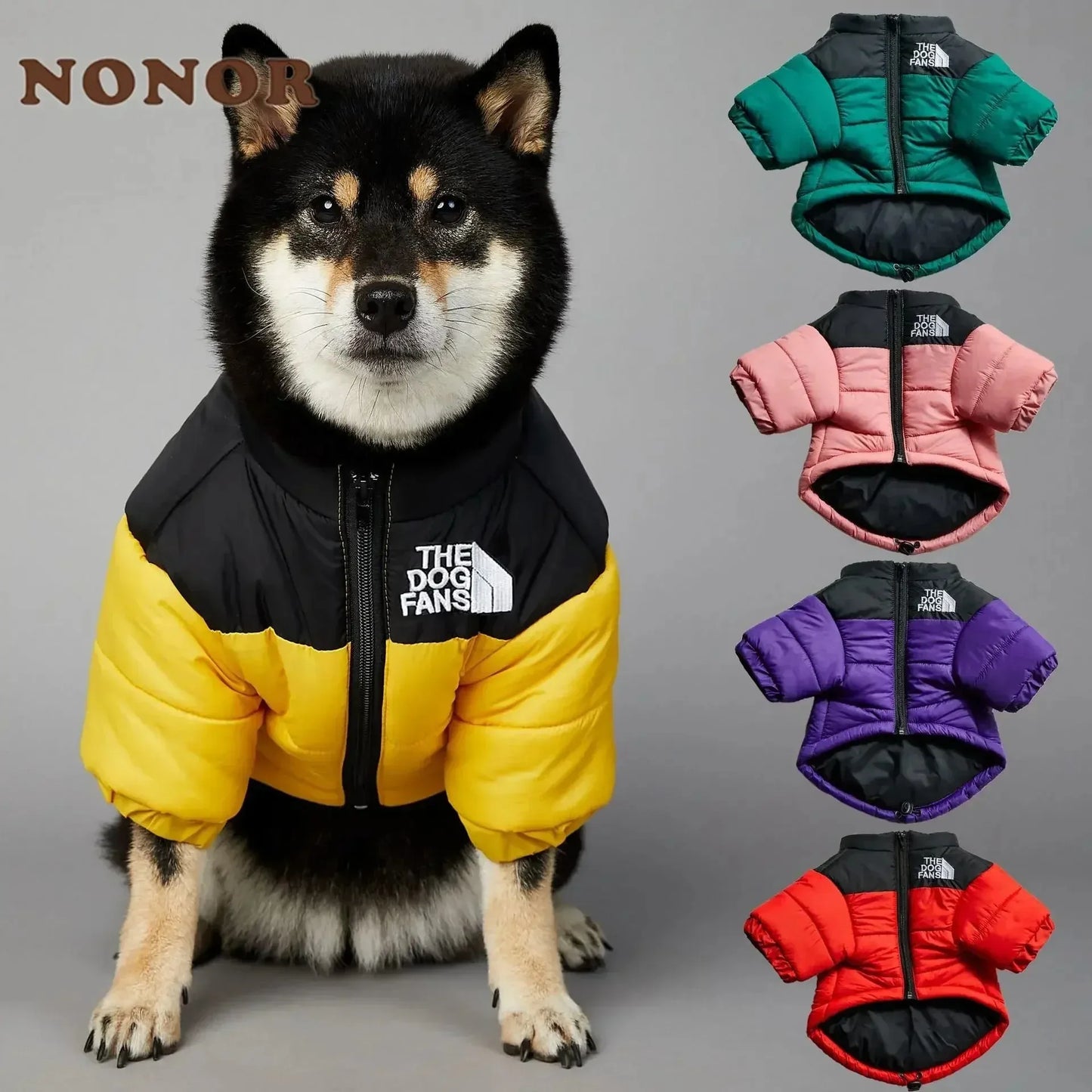 Dog Fans Winter Warm Thick Down Jacket for Small & Medium Dogs - French Bulldog Puppy Cold Weather Coat
