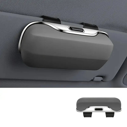 Car Glasses Box Portable Car Sunglasses Holder In The Car Driving Glasses Holder Eyeglass Case Sun Visor Car Lenses Holder