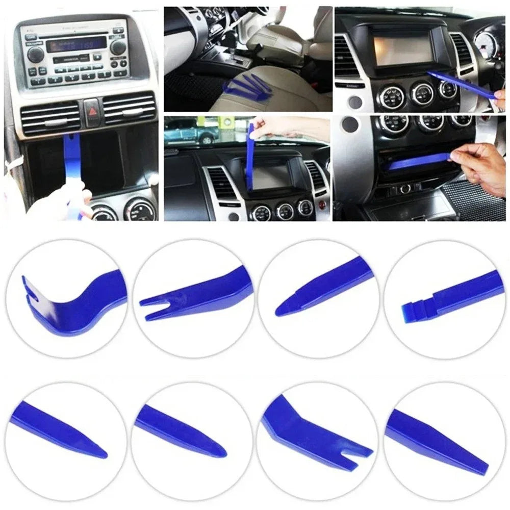 19Pcs Trim Removal Tool Set Clip Plier Upholstery Remover Nylon Car Panel Removal Set with Portable Storage Bag