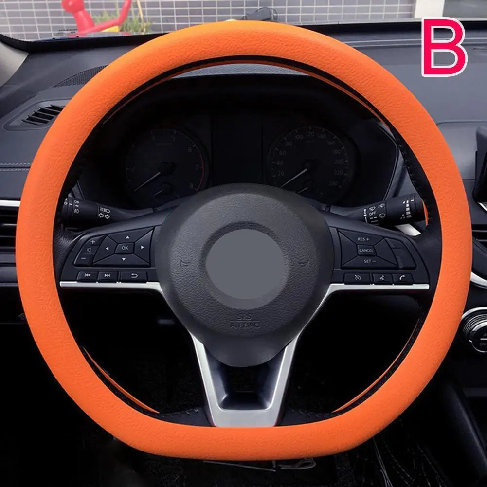 Anti-skid Silicone Auto Steering Wheel Cover With Elastic Stretch To Enhance Internal Design And Comfortable Grip Access