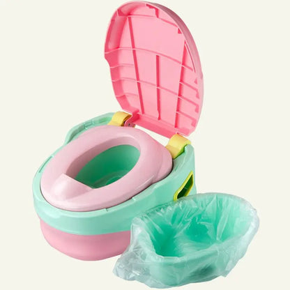 5 Roll/50 Pcs Universal Potty Training Toilet for Seat Bin Bags Travel Potty Liners Potty Diaper Bags Potty Training