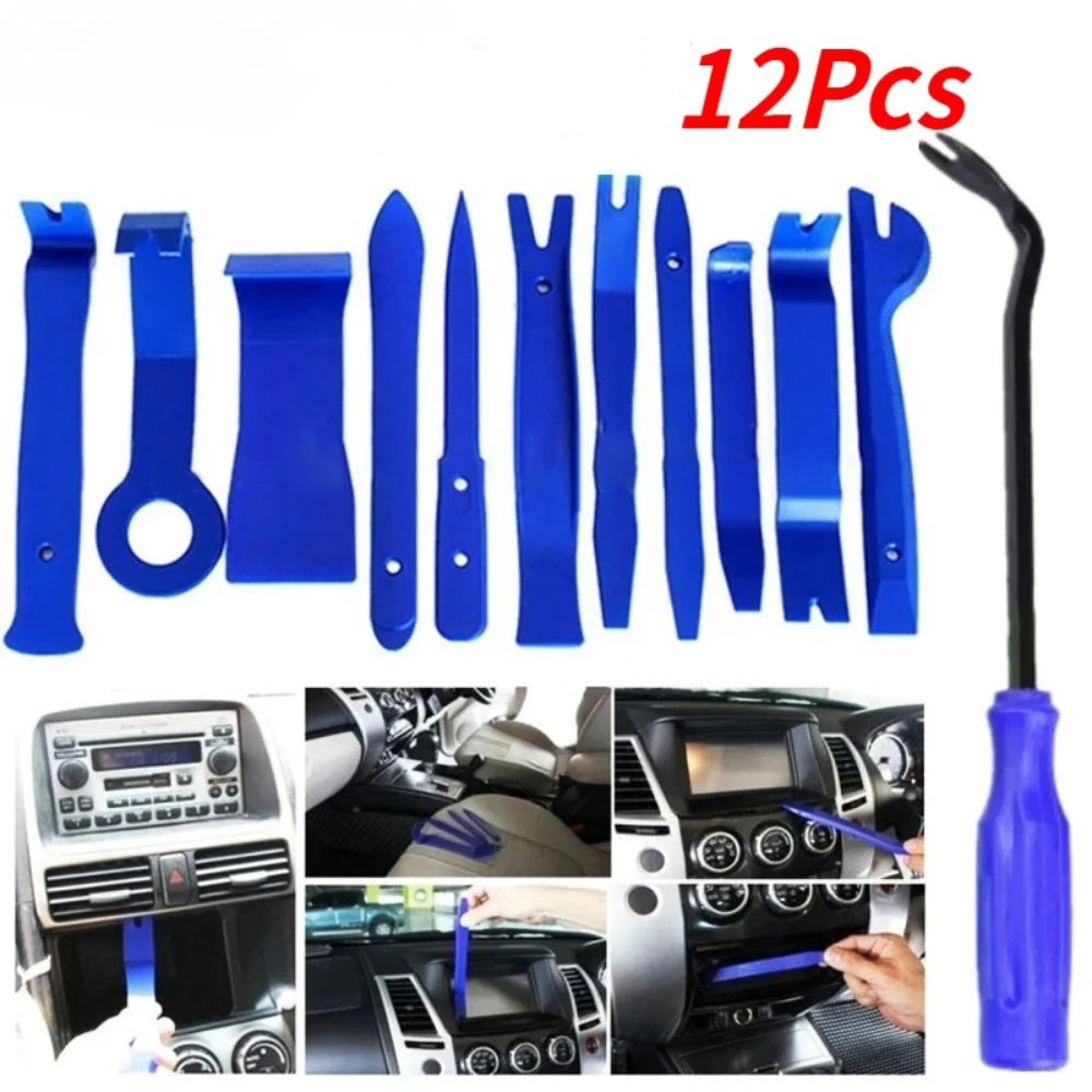 19Pcs Trim Removal Tool Set Clip Plier Upholstery Remover Nylon Car Panel Removal Set with Portable Storage Bag