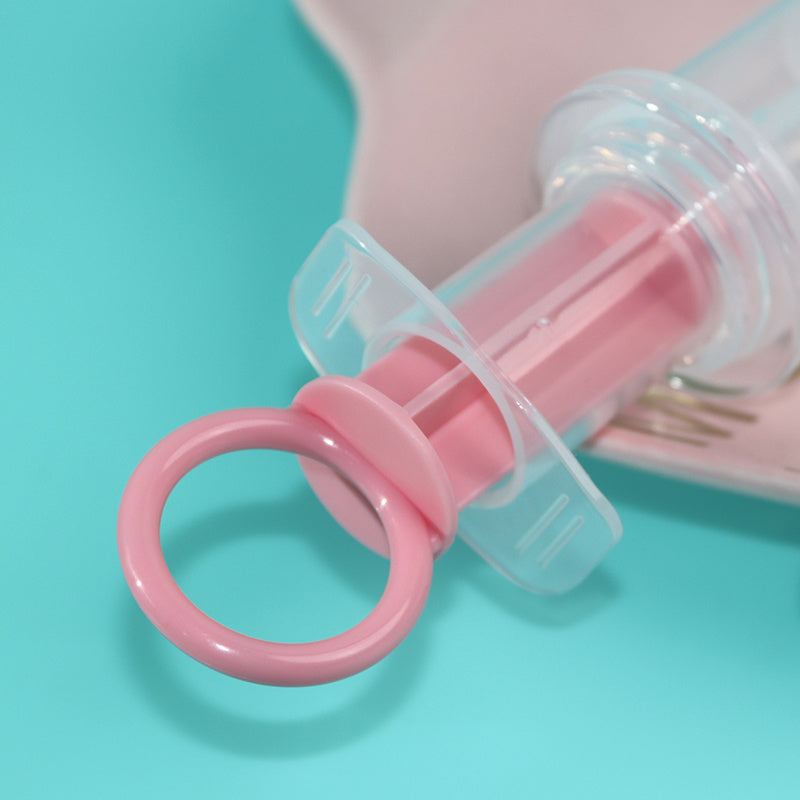 Baby Pacifier Feeder, Baby Liquid Medicine Dispenser, Anti-choking Silicone Needle Feeder Water Feeder, With Measuring 20ml Cup
