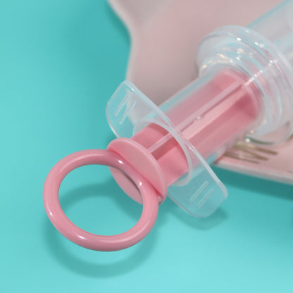 Baby Pacifier Feeder, Baby Liquid Medicine Dispenser, Anti-choking Silicone Needle Feeder Water Feeder, With Measuring 20ml Cup