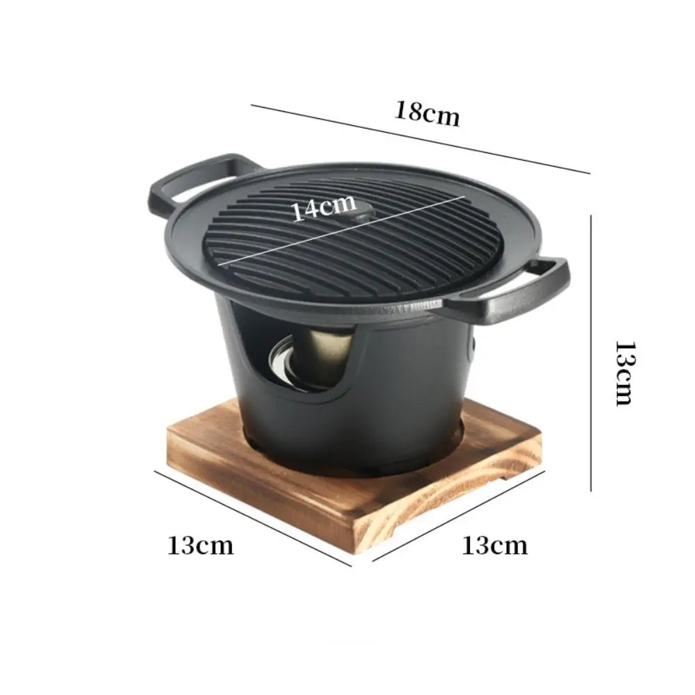 Detachable Japanese Alcohol Stove Korean Portable Non-stick Mini Barbecue Stove Barbecue Grill Camping