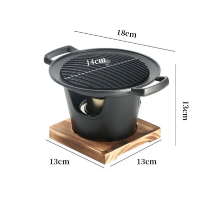Detachable Japanese Alcohol Stove Korean Portable Non-stick Mini Barbecue Stove Barbecue Grill Camping