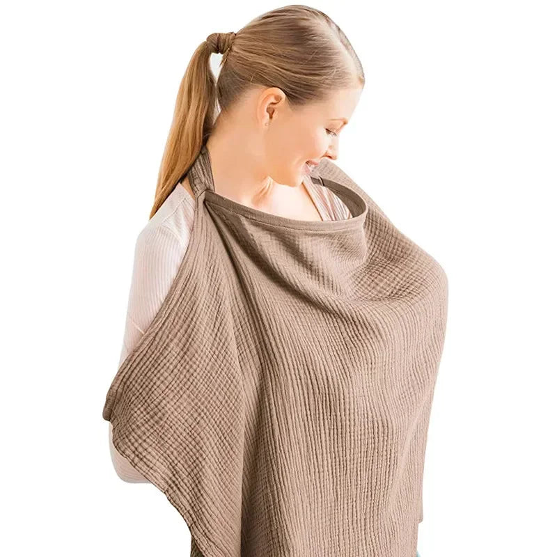 Breathable Baby Nursing Cover Maternity Breastfeeding Cover Cotton Muslin Baby Feeding Blanket Privacy Apron Stroller Blankets