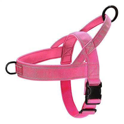 Dog Harness | Chafe Resistant Webbing, Adjustable Neck & Chest, and Heavy Duty D-Ring | Sturdy, Comfortable, Easy to Use