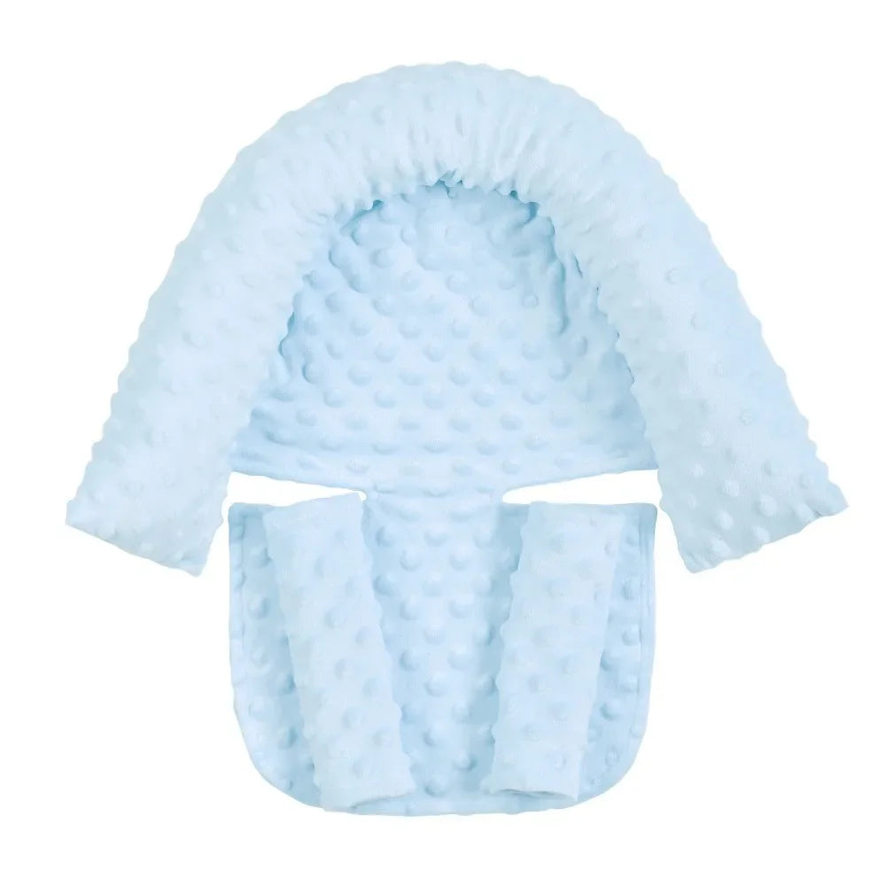 Baby Car Seat Head Support for Newborn, 2 in 1 Infant Car Seat Head Body Support with Strap Pads, Soft Stroller Cushion Pillow Insert