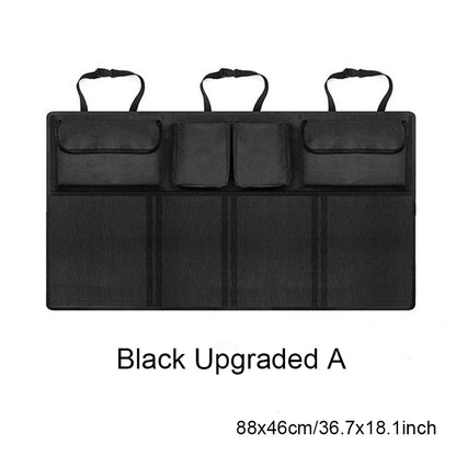 Car Trunk Organizer Adjustable Backseat Storage Bag Net High Capacity Multi-use Oxford Automobile Seat Back Organizers Universal