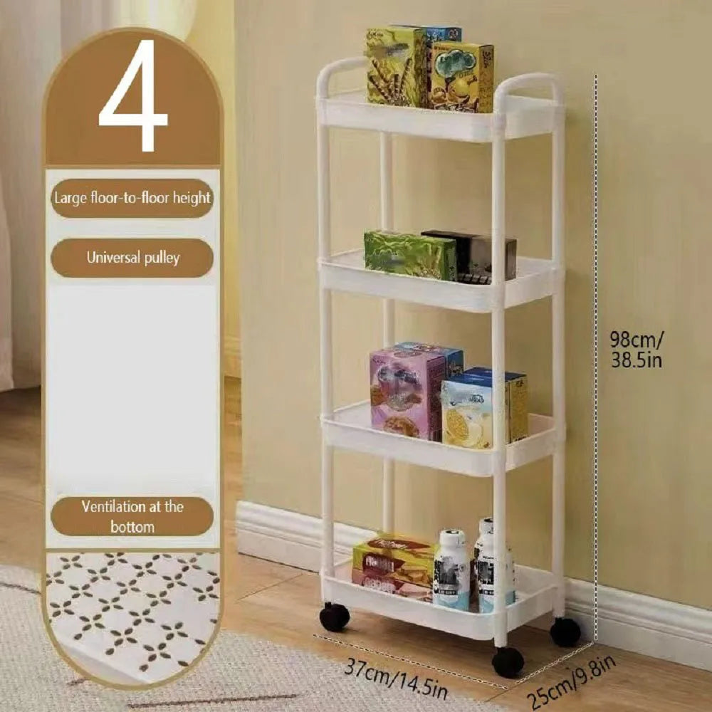 3/4-Tier Baby Diaper Caddy Cart Organizer,Mobile Nursery Storage Carts with Wheels,With 2 Dividers&14 Mesh Pockets Durable Metal Utility Cart for Nursery, Bedroom, Bathroom, Baby Essentials Organization