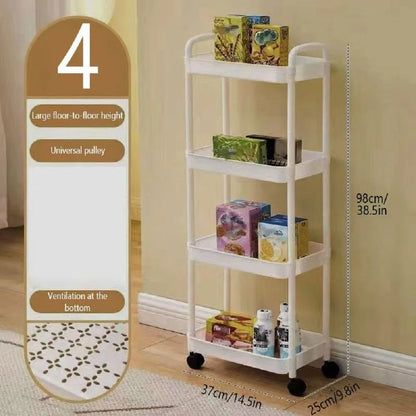 3/4-Tier Baby Diaper Caddy Cart Organizer,Mobile Nursery Storage Carts with Wheels,With 2 Dividers&14 Mesh Pockets Durable Metal Utility Cart for Nursery, Bedroom, Bathroom, Baby Essentials Organization