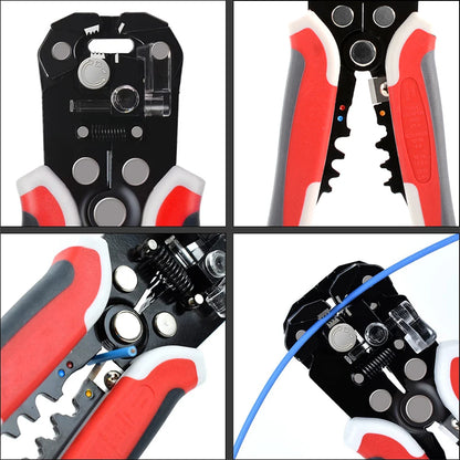 Crimper Cable Cutter Adjustable Automatic Wire Stripper Multifunctional Stripping Crimping Pliers Terminal Hand Tool