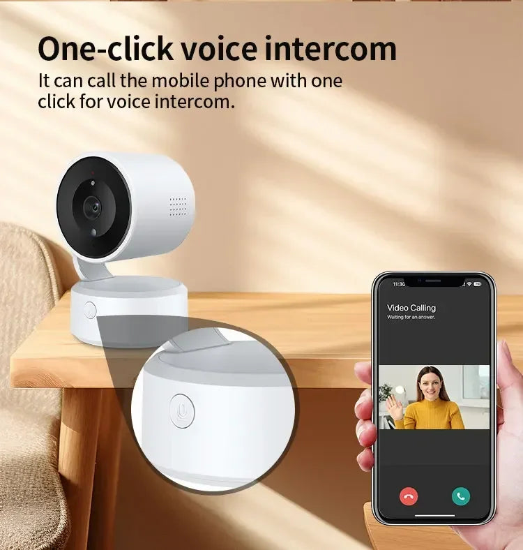 WIFI Tuya Camera Indoor 5MP Baby Monitor Two Way Talk 4X Zoom PTZ 360°  Surveillance Cameras Support Alexa Google Smart Life