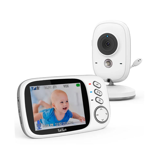 TakTark 3.2 Inch Wireless Video Baby Monitor Auto Night Vision Two-Way Intercom Temperature Monitoring Surveillance Camera Nanny