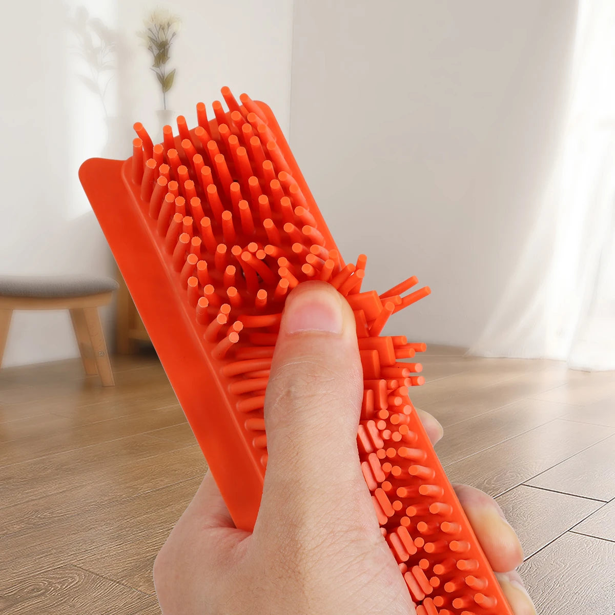 Carpet Rake for Pet Hair Removal, Reusable Pet Hair Remover Broom, 60'' Adjustable Long Handle Dog and Cat Hair Remover Tool Set of 3, Lint Remover Scraper for Carpets, Rugs, Mats, Couch, Car