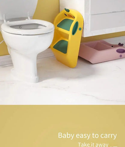 Toddler Step Stool for Bathroom Sink and Potty Training Durable Anti-Slip,Anti-Tip A-Frame,10-Second Assembly, 2-Step Potty Stool with Wide Steps