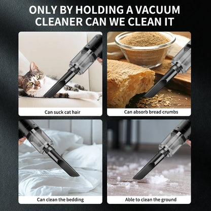 3-in-1 Vacuum Cleaner USB Charging Portable Suction And Blowing Function for Small Car And Household Use